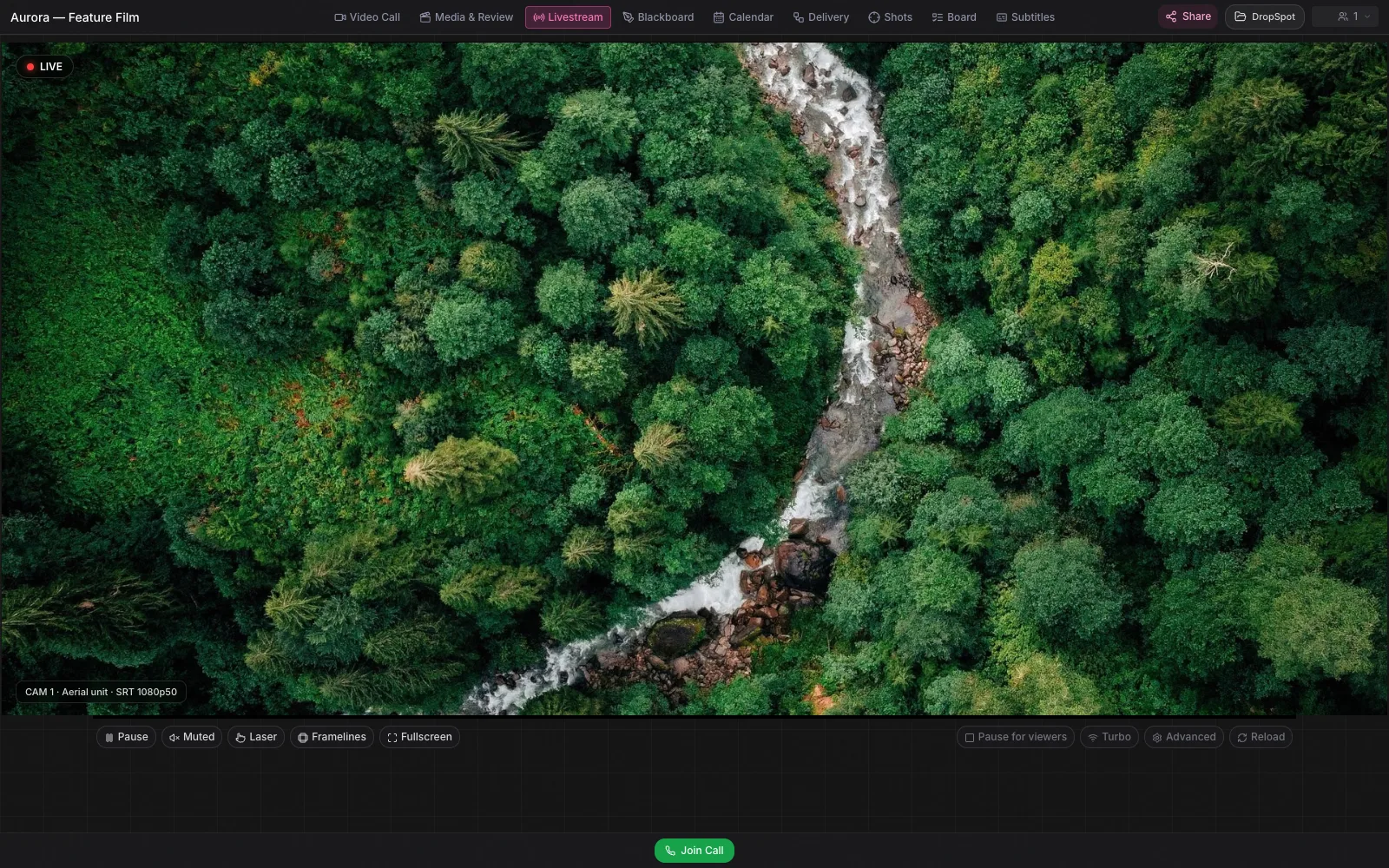 Bring set into the room — Watch secure live feeds beside the rest of the production.